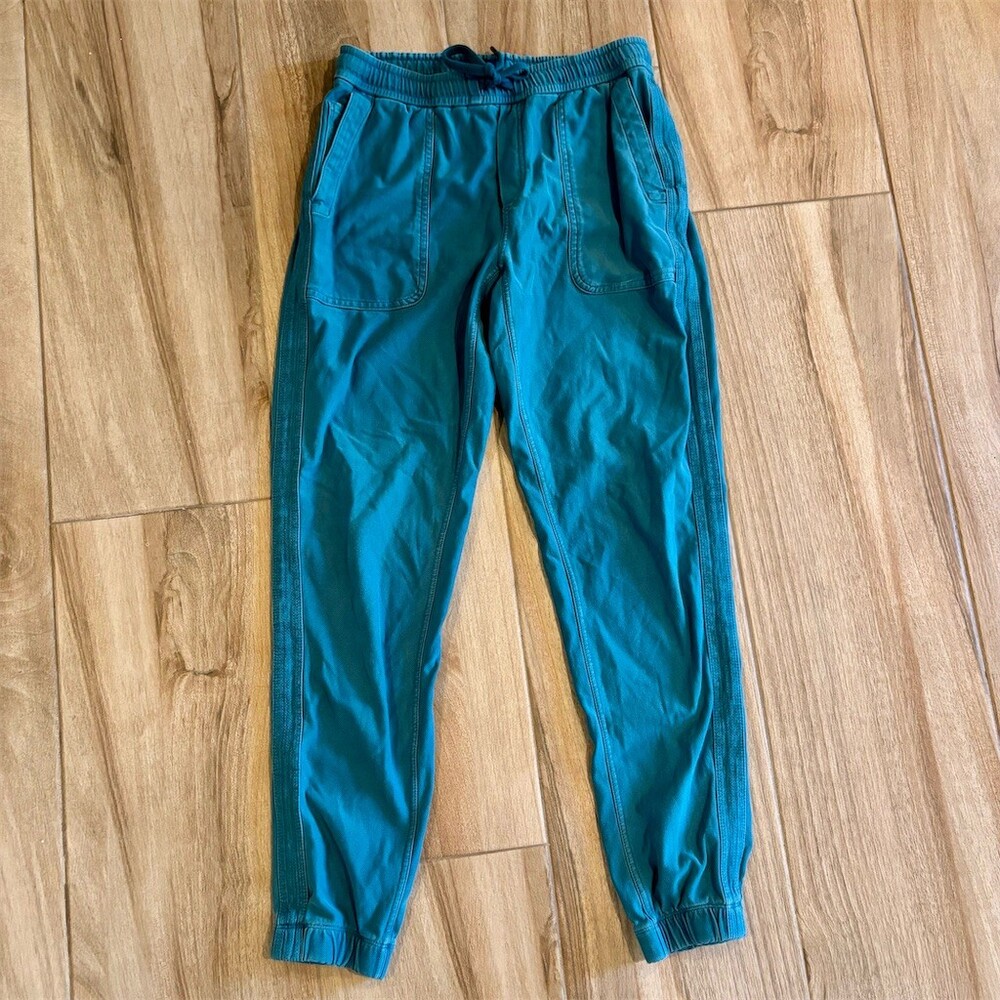 Athleta Farallon Jogger Pants Womens Size S Teal Blue-Green Drawstring